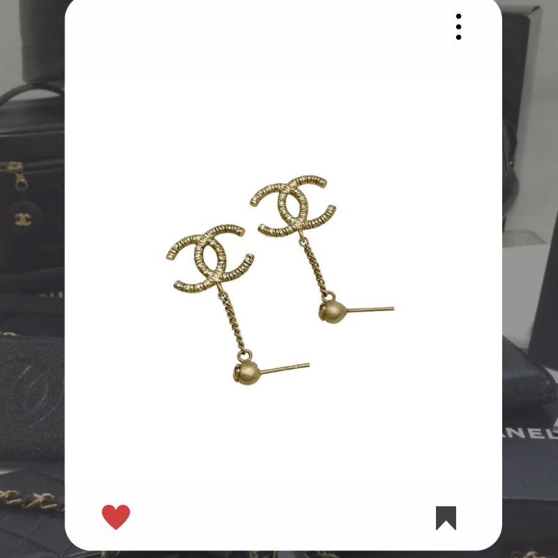 🛍️🎁 26 🔥 3月新品上架 💘 香奈兒 Chanel 金色CC水鑽耳環 🔥 香奈兒熱賣款 香奈兒經典款 耳環 CHANEL EARRING-2