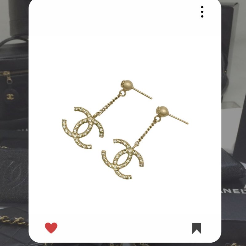 🛍️🎁 26 🔥 3月新品上架 💘 香奈兒 Chanel 金色CC水鑽耳環 🔥 香奈兒熱賣款 香奈兒經典款 耳環 CHANEL EARRING-6