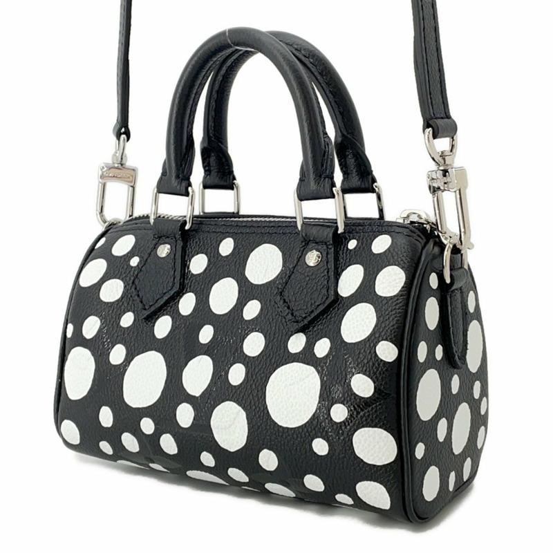 路易威登 Monogram Empreinte Infinity Dot 手提包，LV×YK Nano Speedy M81910，草間彌生黑色，女士路易威登-1