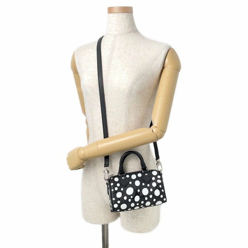 路易威登 Monogram Empreinte Infinity Dot 手提包，LV×YK Nano Speedy M81910，草間彌生黑色，女士路易威登-4
