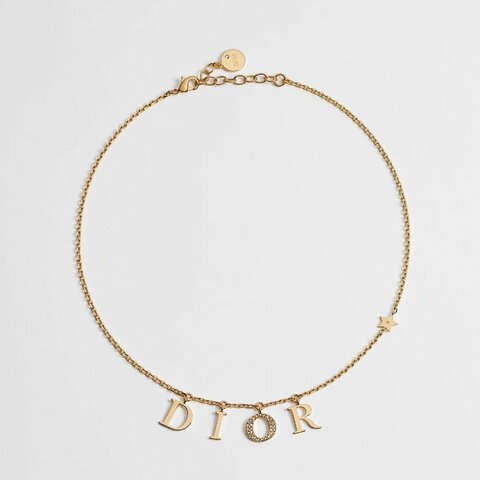 ::Christian Dior:: 金字鑲鑽小星星項鍊 Dio r evolution Crystal Charm