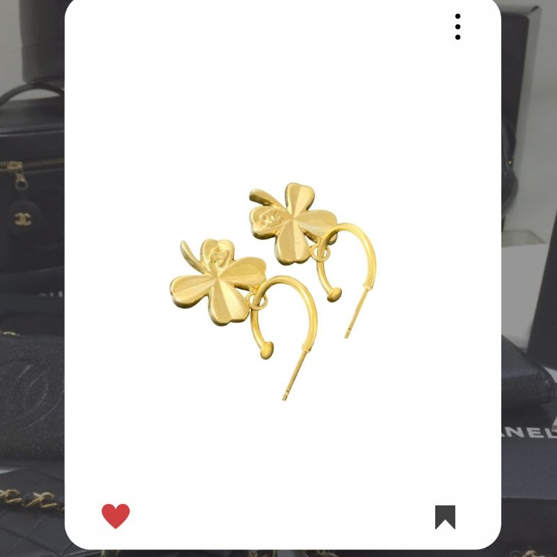 🛍️🎁 26 🔥 3月新品上架 💘 香奈兒 Chanel 金色四葉草金色耳環🔥 香奈兒熱賣款 香奈兒經典款 耳環 CHANEL EARRING-1