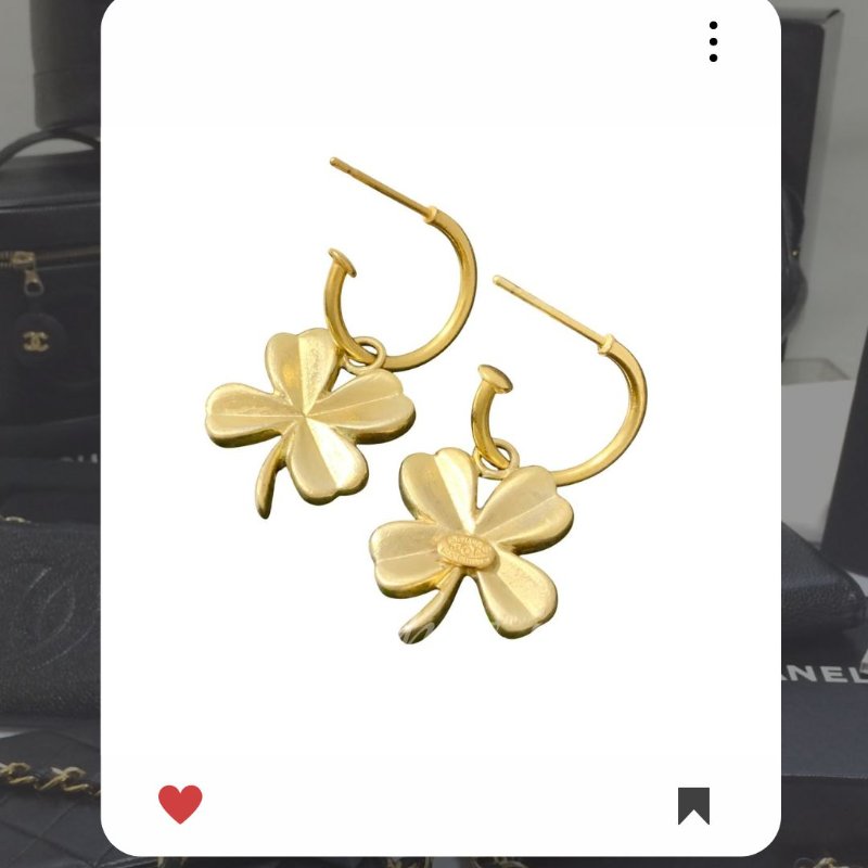 🛍️🎁 26 🔥 3月新品上架 💘 香奈兒 Chanel 金色四葉草金色耳環🔥 香奈兒熱賣款 香奈兒經典款 耳環 CHANEL EARRING-2