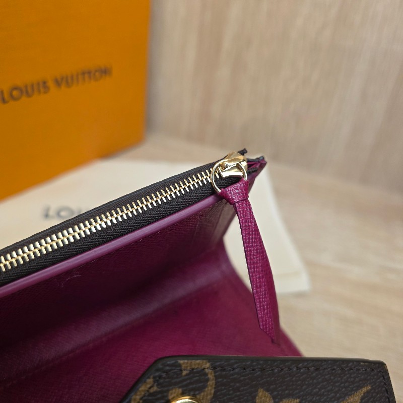 [LV專櫃銷量最好短夾,品況優😍] LV老花金釦Victorine短夾-13