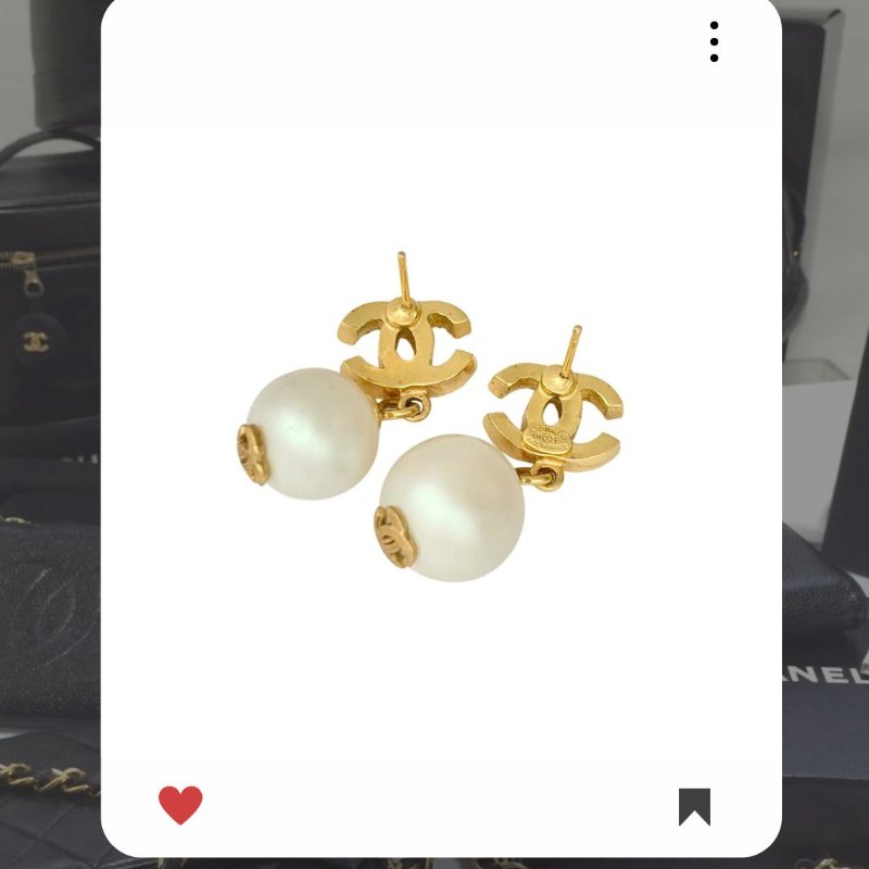 🛍️🎁 26 🔥 3月新品上架 💘 香奈兒 Chanel 金色CC水鑽珍珠款耳環 🔥 香奈兒熱賣款 香奈兒經典款 耳環 CHANEL EARRING-1