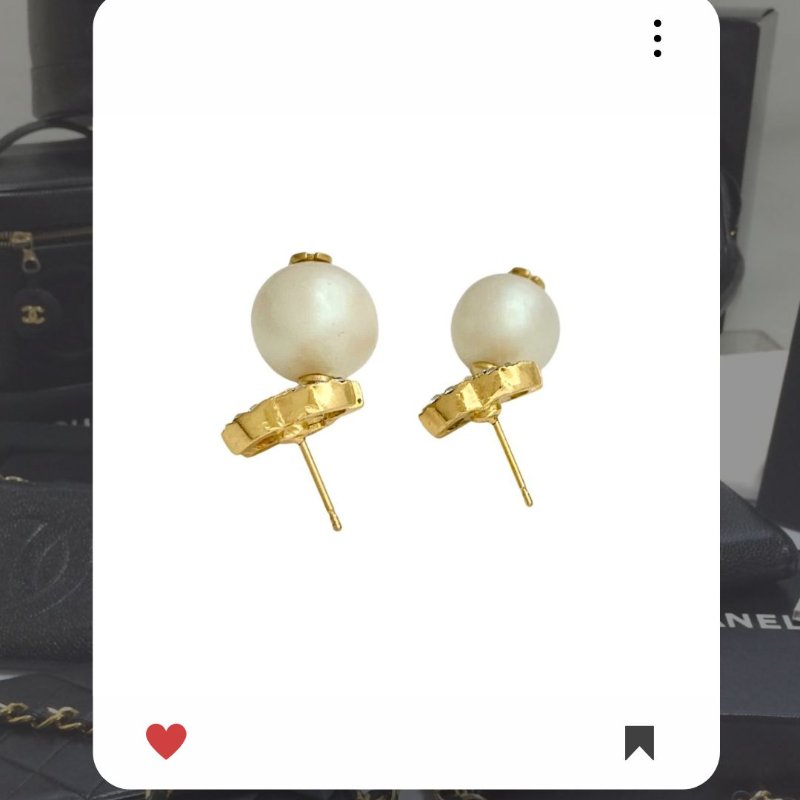 🛍️🎁 26 🔥 3月新品上架 💘 香奈兒 Chanel 金色CC水鑽珍珠款耳環 🔥 香奈兒熱賣款 香奈兒經典款 耳環 CHANEL EARRING-7