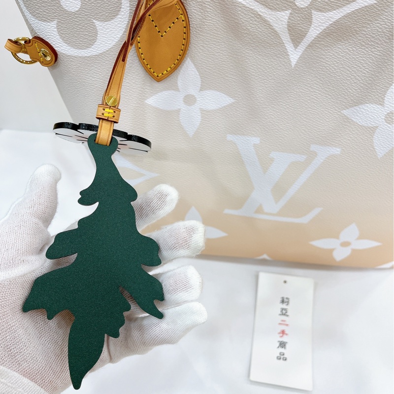 莉亞精品♡LV M45679 粉白漸層 neverfull MM 二手-5