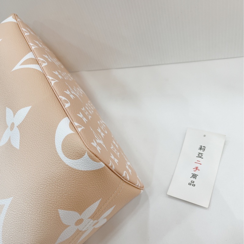 莉亞精品♡LV M45679 粉白漸層 neverfull MM 二手-10