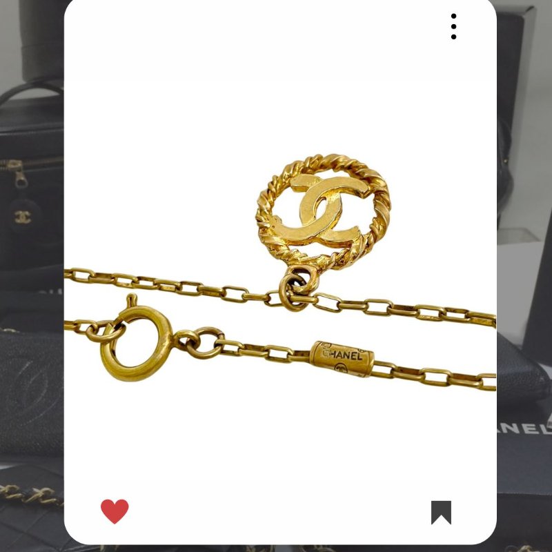🛍️🎁 26 🔥 3月新品上架 💘 香奈兒 Chanel 金色復古 Coco Mark 圓形項鍊🔥 香奈兒熱賣款 香奈兒經典款-1