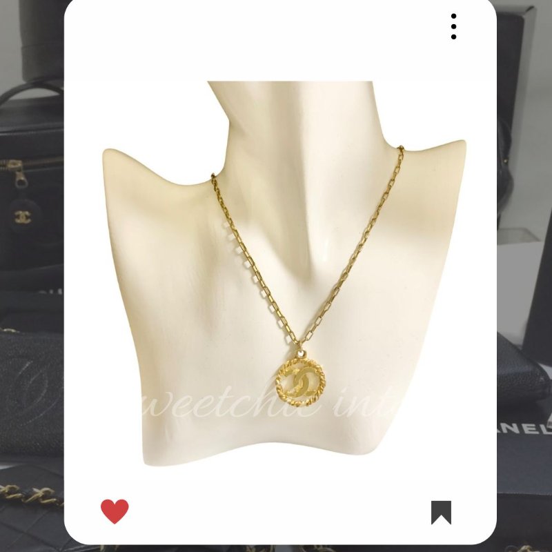🛍️🎁 26 🔥 3月新品上架 💘 香奈兒 Chanel 金色復古 Coco Mark 圓形項鍊🔥 香奈兒熱賣款 香奈兒經典款-3