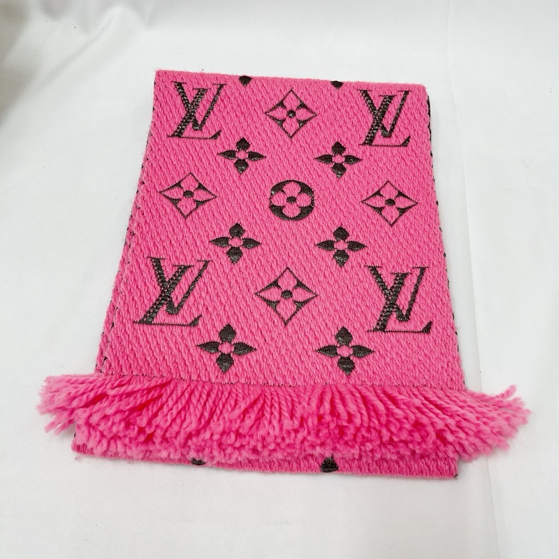 莉亞精品♡LV M76070 桃粉圍巾 二手-4