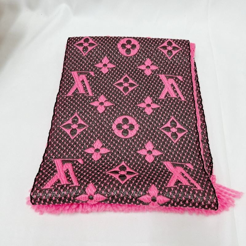莉亞精品♡LV M76070 桃粉圍巾 二手-5