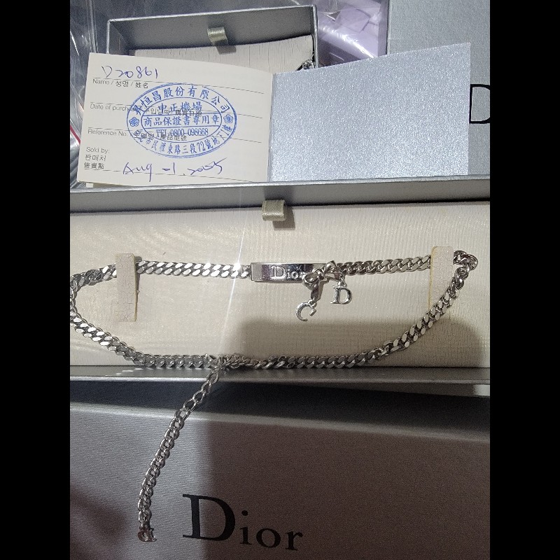 Dior金屬蝴蝶結短項鍊-0