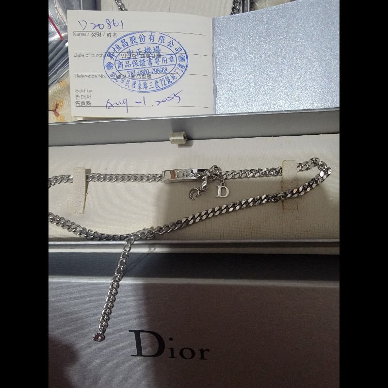 Dior金屬蝴蝶結短項鍊-1