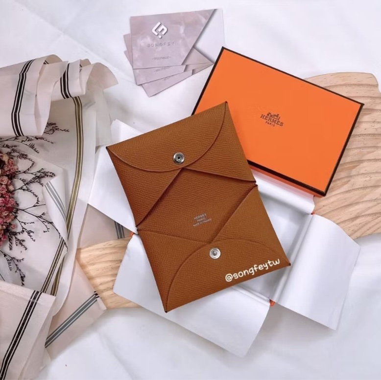 Hermes 愛馬仕 calvi 兩折卡夾-8
