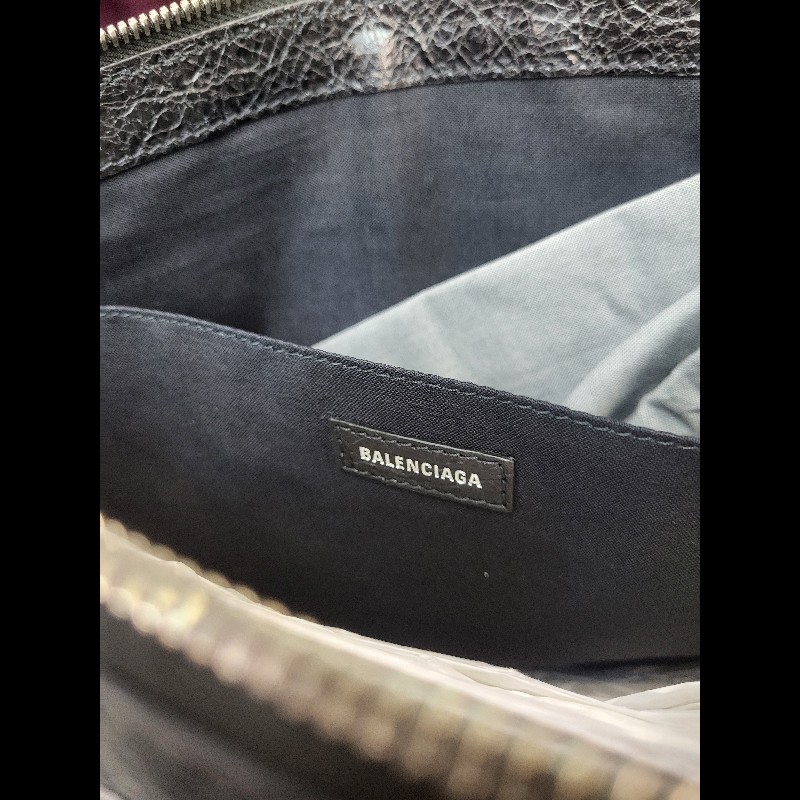 Balenciaga City 黑色大號小牛皮手拿袋 手提包-5