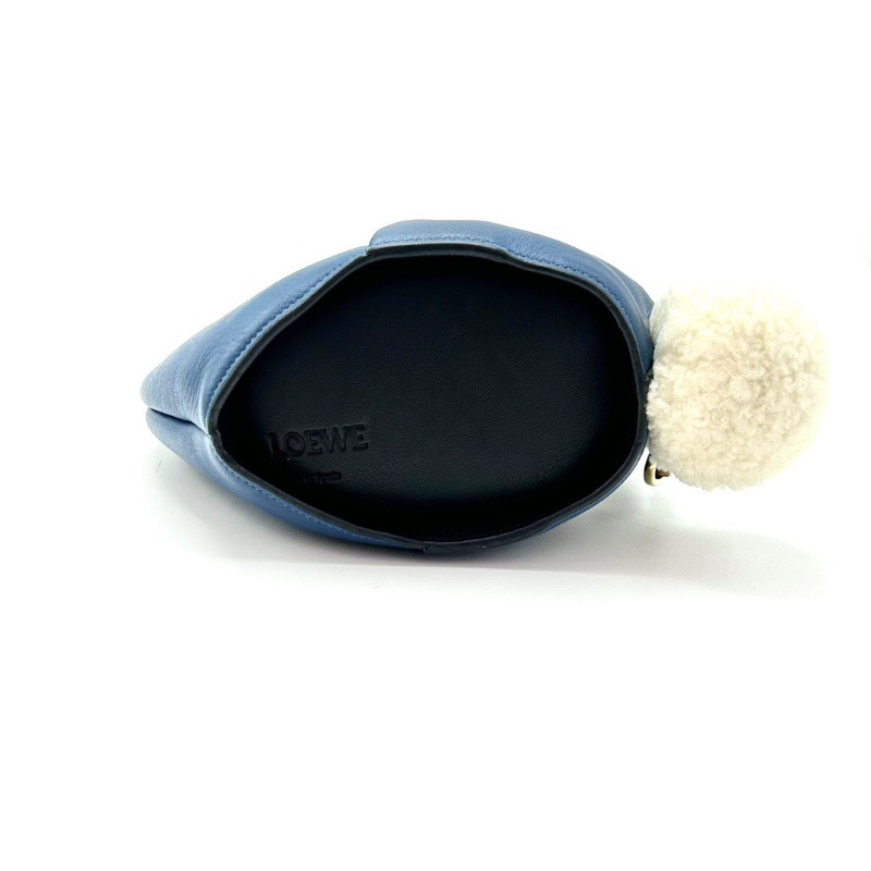 LOEWE藍色兔子肩背斜背包12*16*9 98新配件塵袋購證吊牌-3