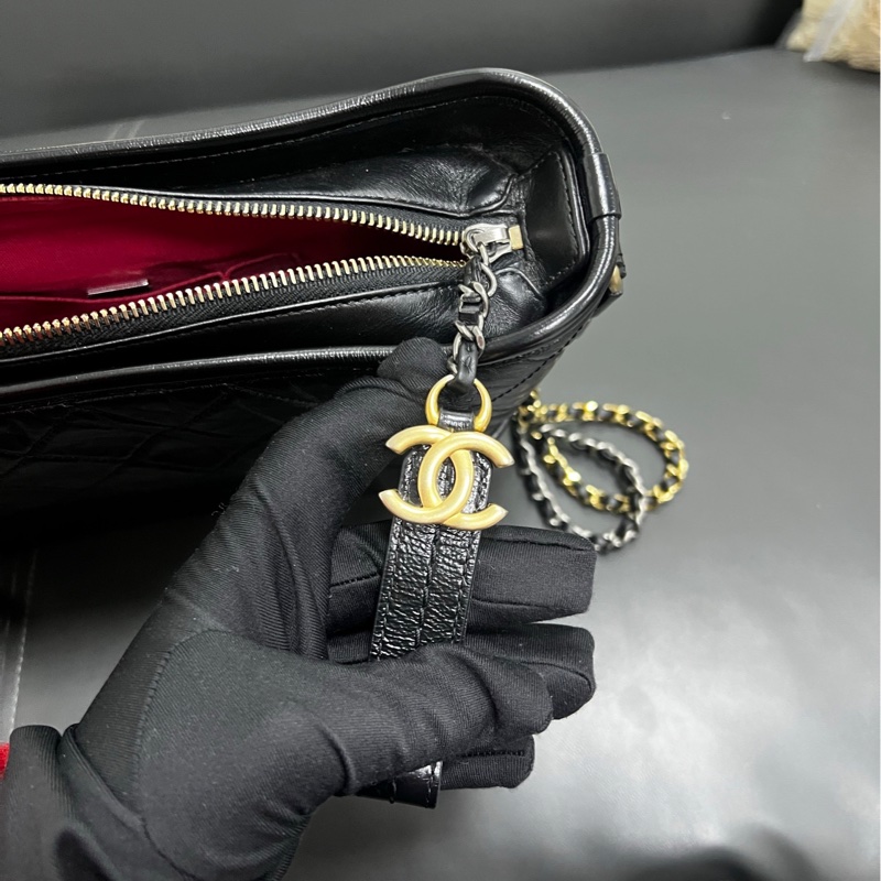 Chanel Gabrielle New Medium 流浪新中號 黑金-12