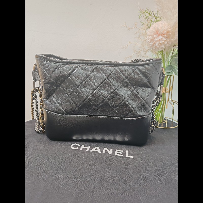 Chanel Gabrielle New Medium 流浪新中號 黑金-2