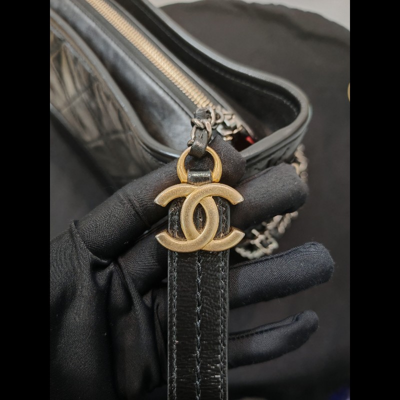 Chanel Gabrielle New Medium 流浪新中號 黑金-10