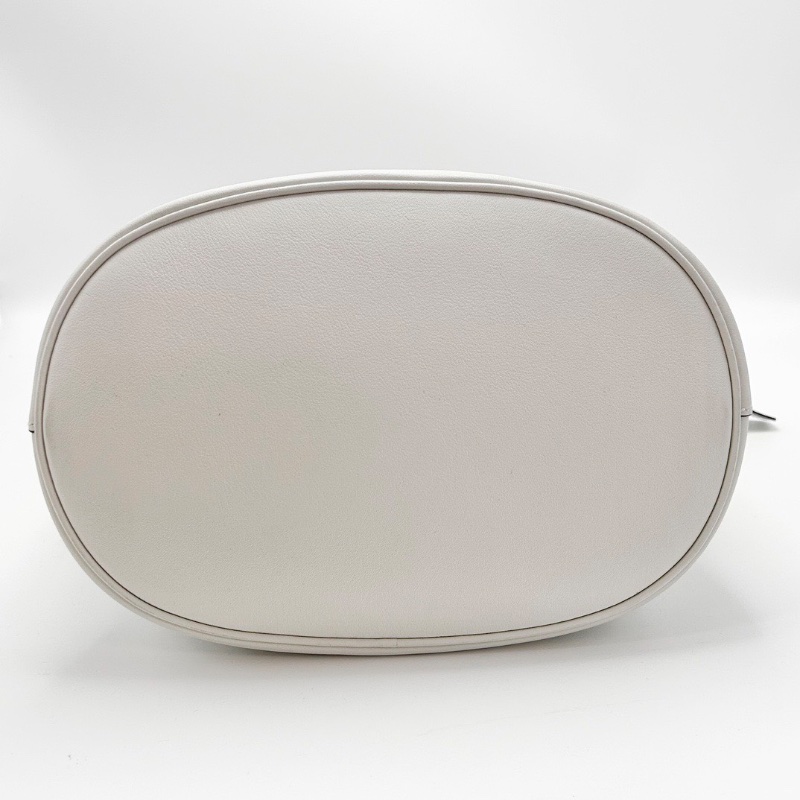 PRADA Buckle白色皮革水桶肩背包27*29*18 98新配件塵袋-4