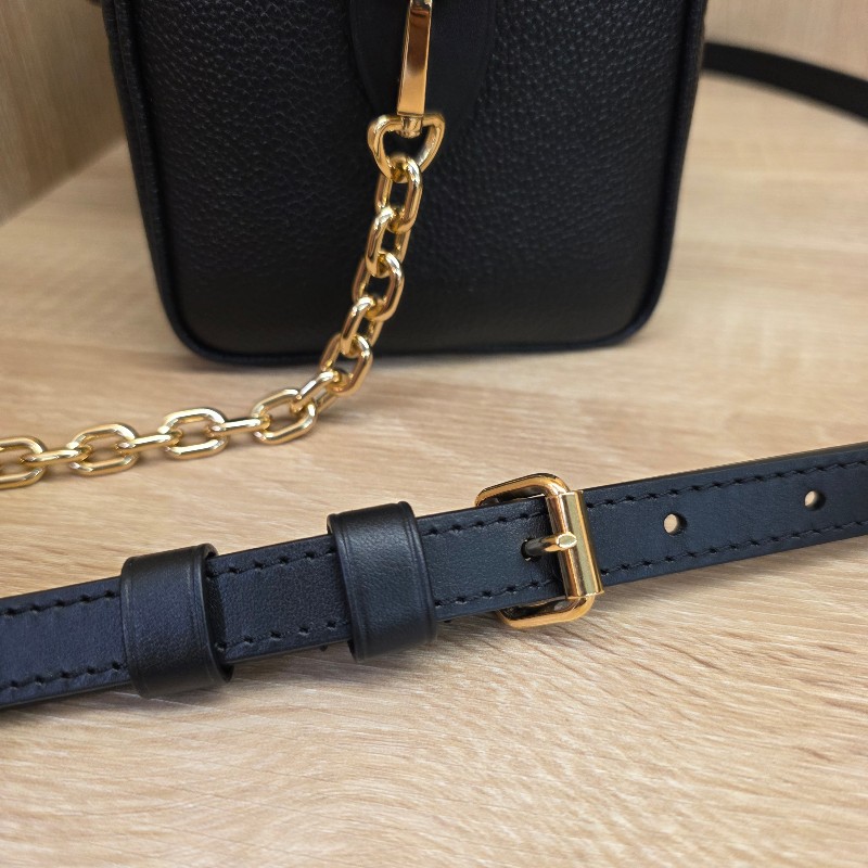 [品況新價甜把握🥰] LV黑牛皮金釦Speedy20手提斜背包-14