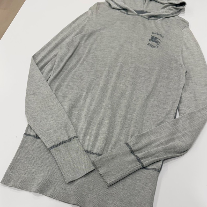 BURBERRY 英國 連帽桑蠶𢇁混喀什米爾羊毛戰馬長版上衣-8