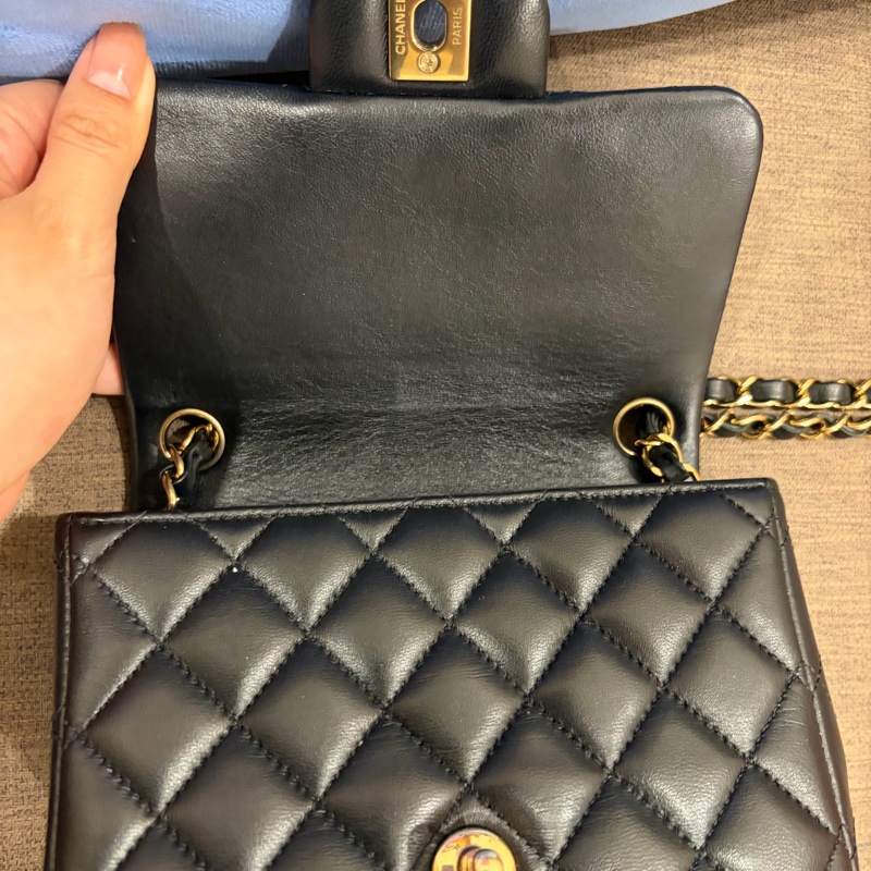 全配🥰🥰Chanel 經典黑金方胖 必收藏-16