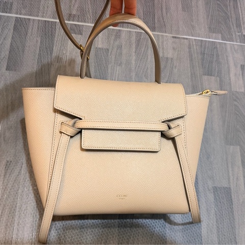 Celine 鯰魚包 / 淺褐灰Belt Pico手提肩揹包
