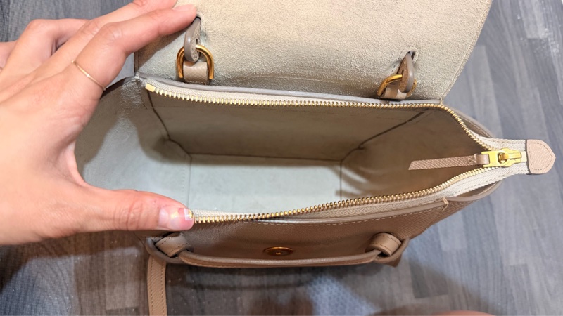 Celine 鯰魚包 / 淺褐灰Belt Pico手提肩揹包-1