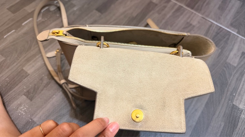 Celine 鯰魚包 / 淺褐灰Belt Pico手提肩揹包-4