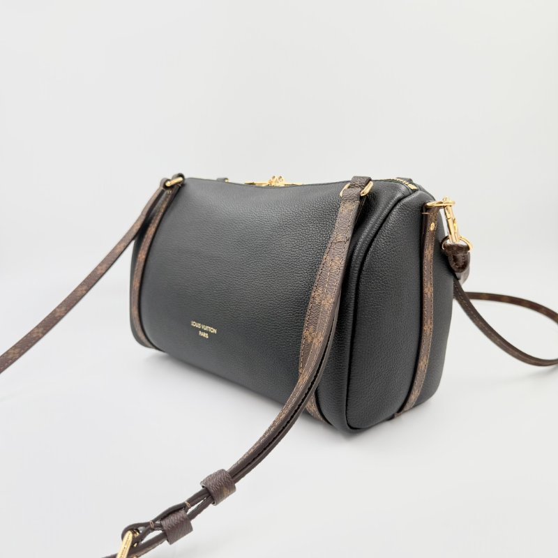 Louis Vuitton -黑色牛皮金釦原花雙耳Express波士頓包╻PM-6