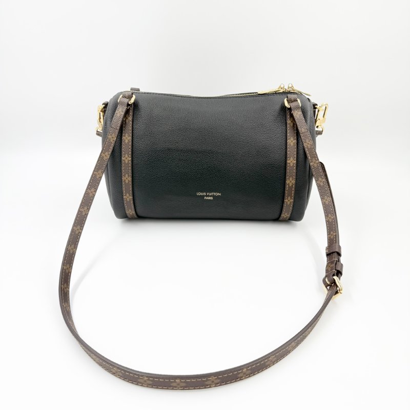 Louis Vuitton -黑色牛皮金釦原花雙耳Express波士頓包╻PM-9