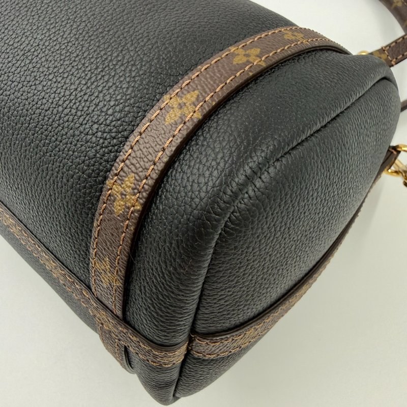 Louis Vuitton -黑色牛皮金釦原花雙耳Express波士頓包╻PM-14