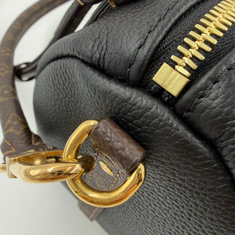 Louis Vuitton -黑色牛皮金釦原花雙耳Express波士頓包╻PM-15