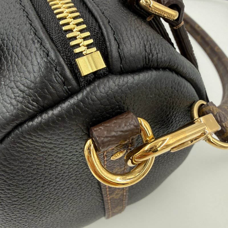 Louis Vuitton -黑色牛皮金釦原花雙耳Express波士頓包╻PM-16