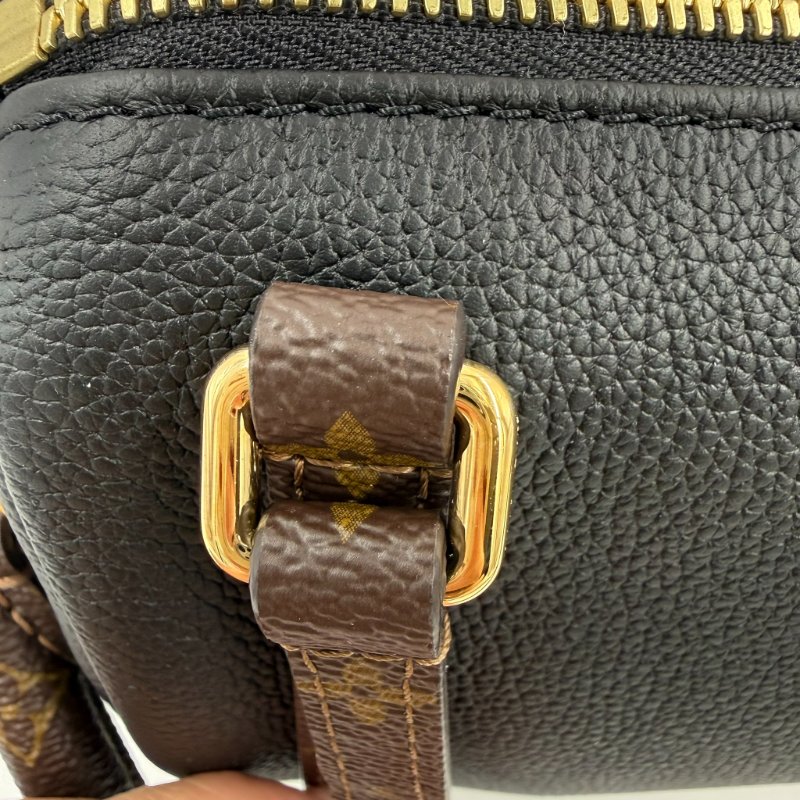 Louis Vuitton -黑色牛皮金釦原花雙耳Express波士頓包╻PM-25