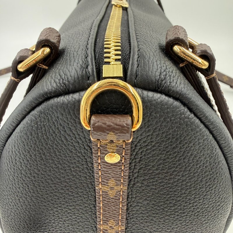 Louis Vuitton -黑色牛皮金釦原花雙耳Express波士頓包╻PM-28