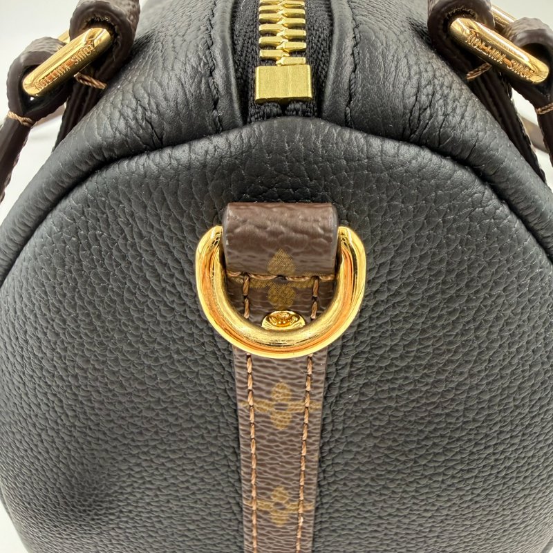 Louis Vuitton -黑色牛皮金釦原花雙耳Express波士頓包╻PM-29
