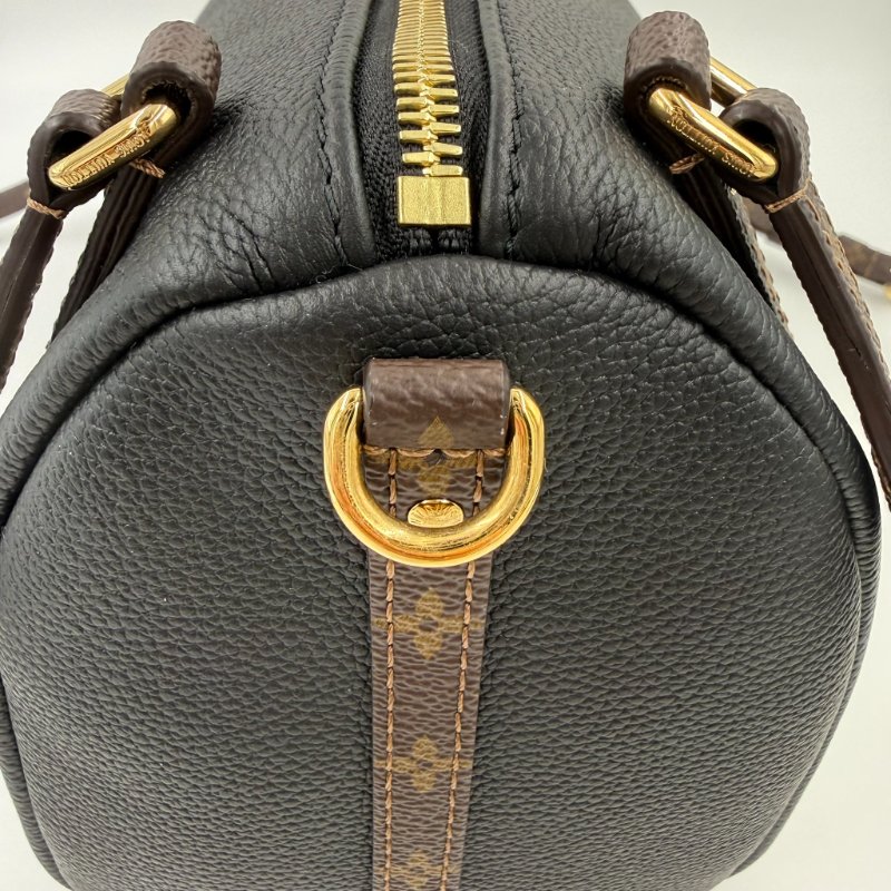 Louis Vuitton -黑色牛皮金釦原花雙耳Express波士頓包╻PM-30