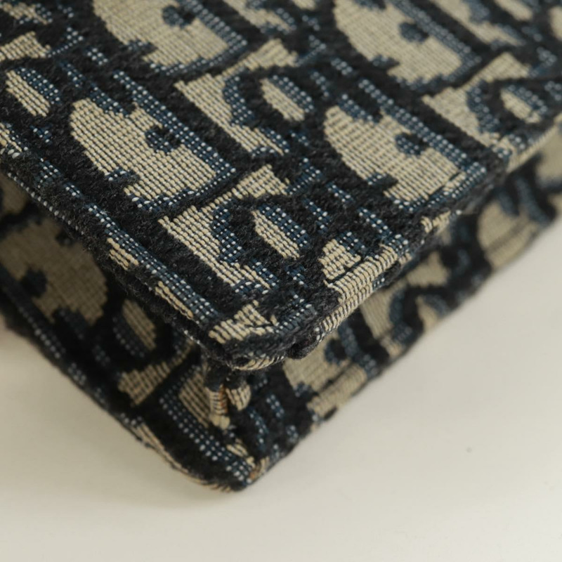 【日本直送】Christian Dior Trotter帆布馬鞍腰包，海軍藍/金色，正品，貨號171184M-16