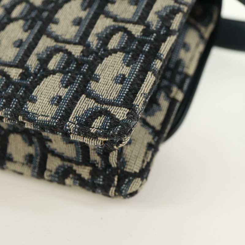 【日本直送】Christian Dior Trotter帆布馬鞍腰包，海軍藍/金色，正品，貨號171184M-17