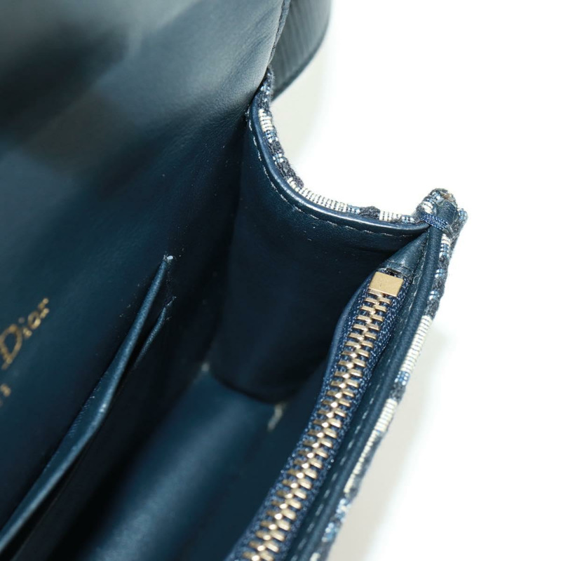 【日本直送】Christian Dior Trotter帆布馬鞍腰包，海軍藍/金色，正品，貨號171184M-21