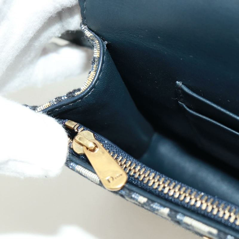 【日本直送】Christian Dior Trotter帆布馬鞍腰包，海軍藍/金色，正品，貨號171184M-22