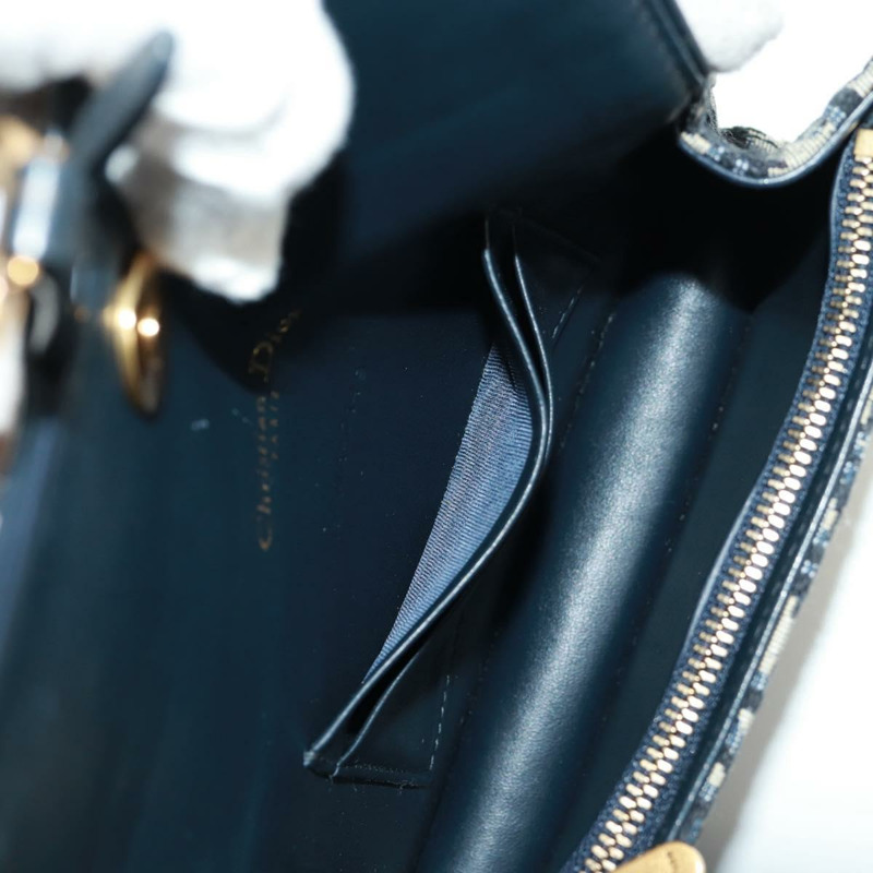 【日本直送】Christian Dior Trotter帆布馬鞍腰包，海軍藍/金色，正品，貨號171184M-23