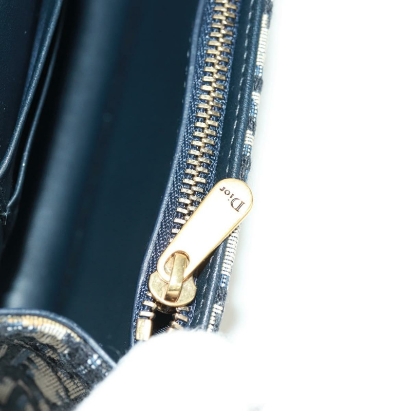 【日本直送】Christian Dior Trotter帆布馬鞍腰包，海軍藍/金色，正品，貨號171184M-24