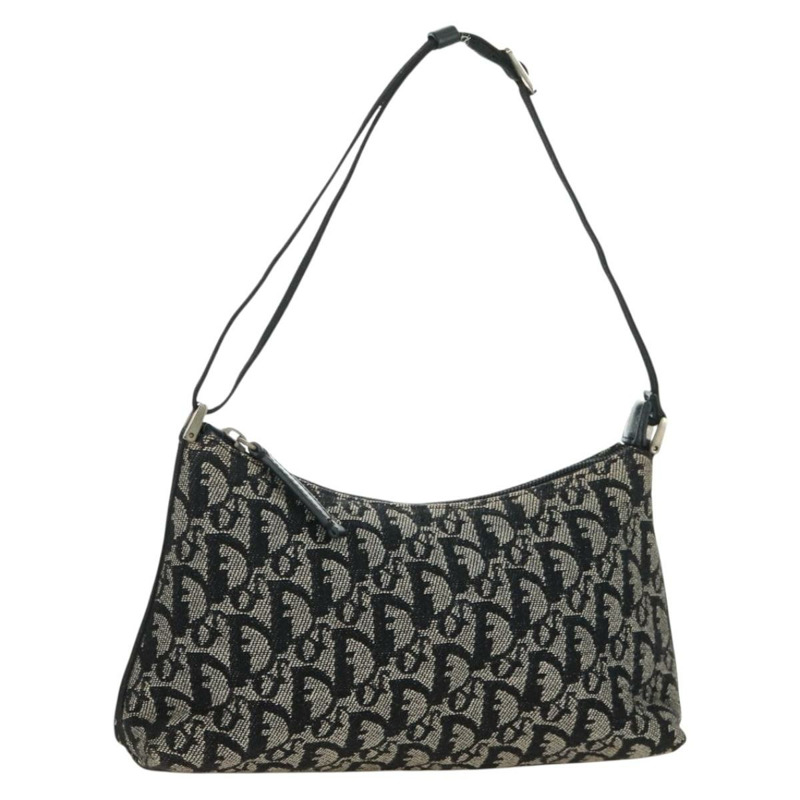 【日本直送】Christian Dior Trotter帆布配件包 黑色 銀色 正品 171937V-0