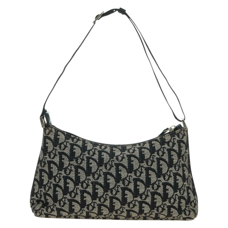 【日本直送】Christian Dior Trotter帆布配件包 黑色 銀色 正品 171937V-1