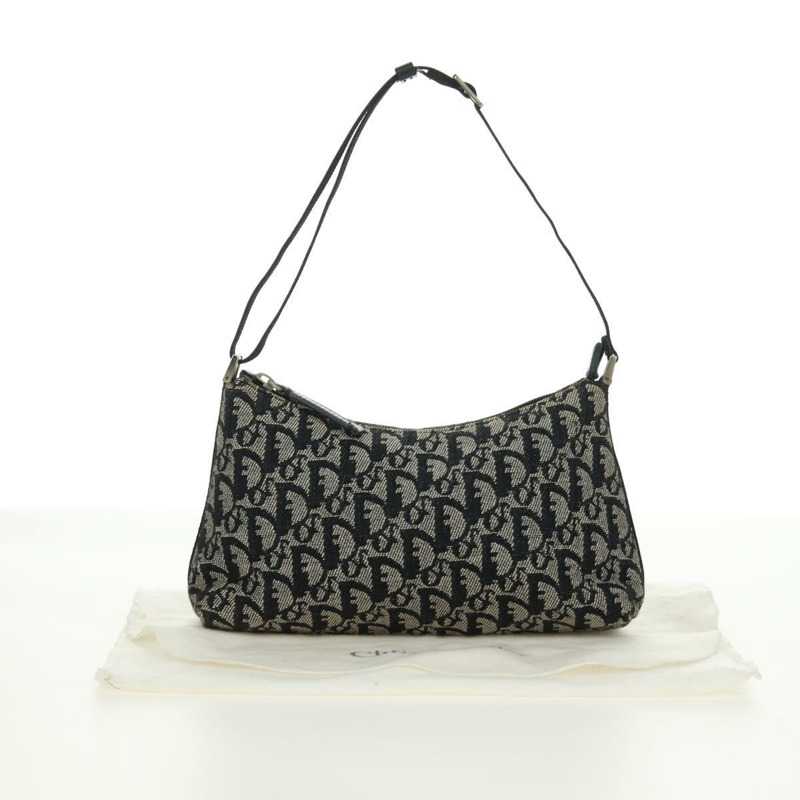 【日本直送】Christian Dior Trotter帆布配件包 黑色 銀色 正品 171937V-11