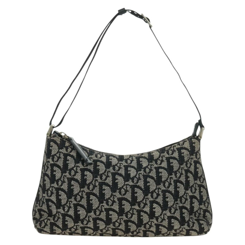 【日本直送】Christian Dior Trotter帆布配件包 黑色 銀色 正品 171937V-12